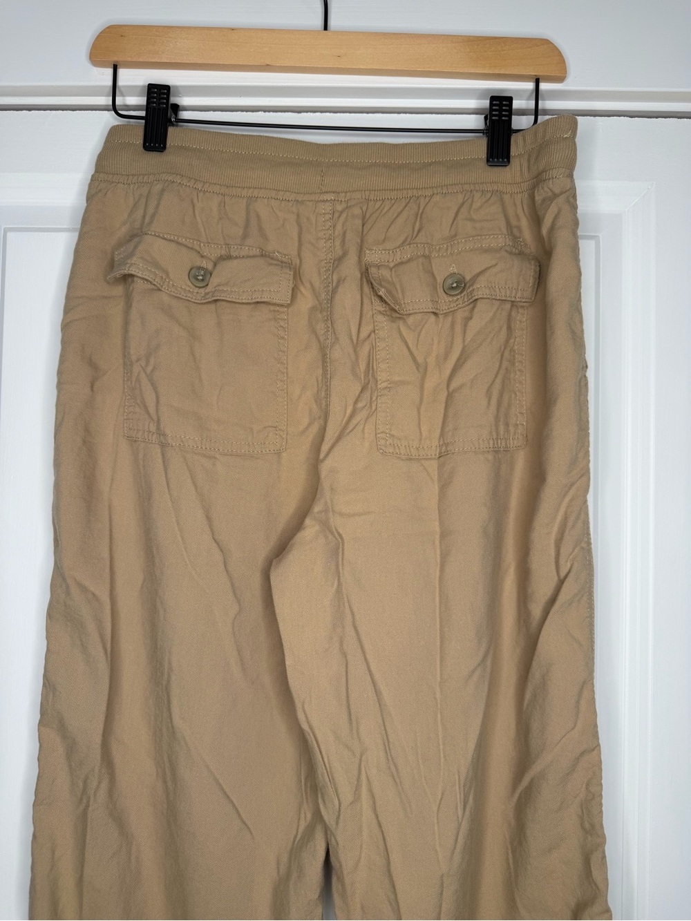 Womens Tan Casual Cotton Pants